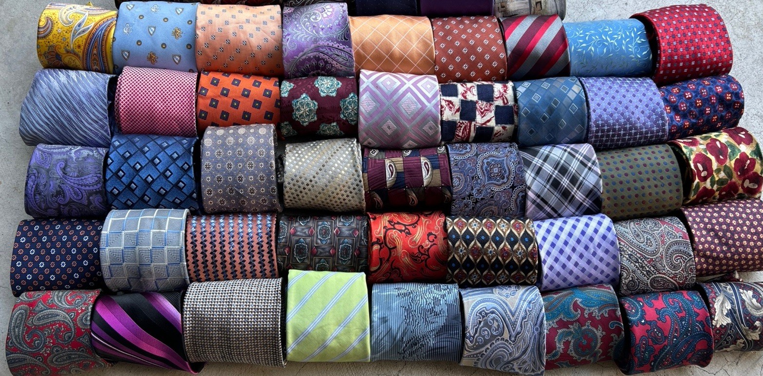 40 Pc Neckties Mix Lot Wear Quilting Craft Cutter Wholesale Tie Lots