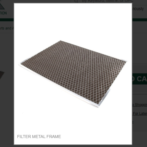 FILTER METAL FRAME #9131475-01, In-Stock