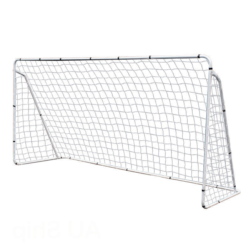 12 x 6' Portable Soccer Goal Net Steel Post Frame Backyard Football Training Set