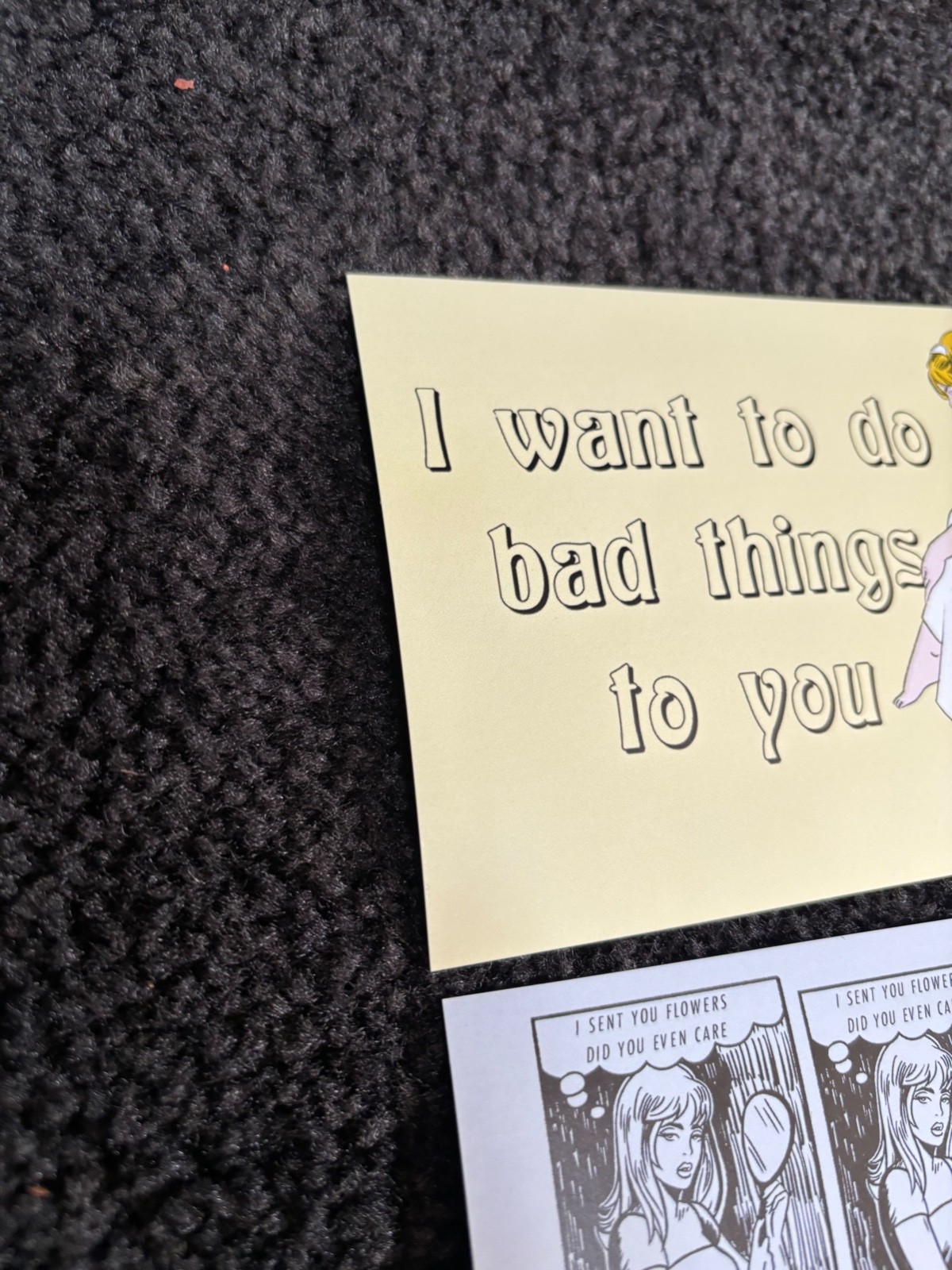 Billie Eilish - SUPER RARE I want to do bad things to you POSTCARD set! MINT!