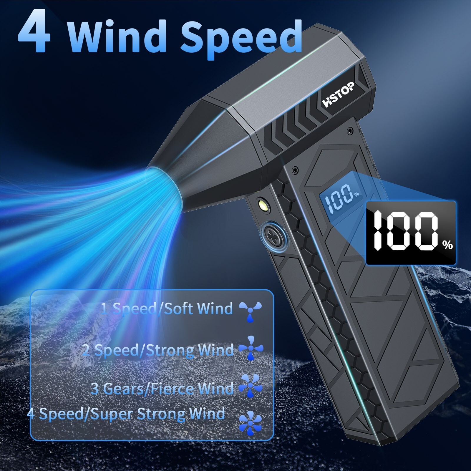 Electric Compressed Air Duster 180000RPM Super Power Cordless Dust Air Blower