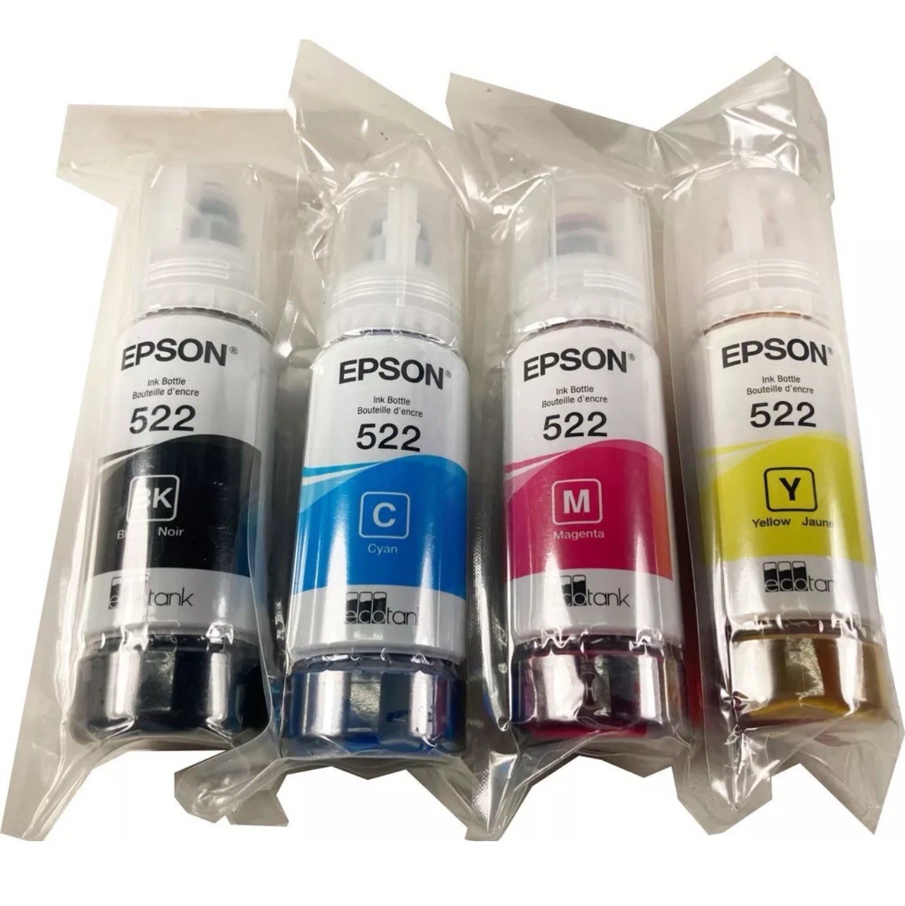 Genuine Epson 522 Ink Bottles 4 Pack for ET-2720 ET-2800 ET-2803 ET-4700 ET-4800