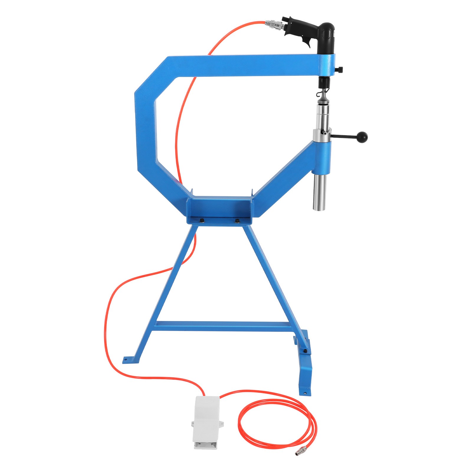 4inch Pneumatic Planishing Hammer Airpress Tool w/ Cast-Iron Stand, Anvil 1/2/3"