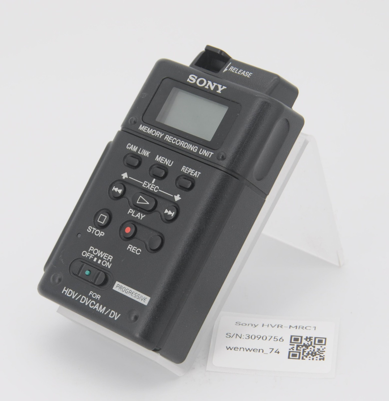 Near Mint -Sony HVR-MRC1 Memory Recording Unit With 16GB CF Card (No Cradle)