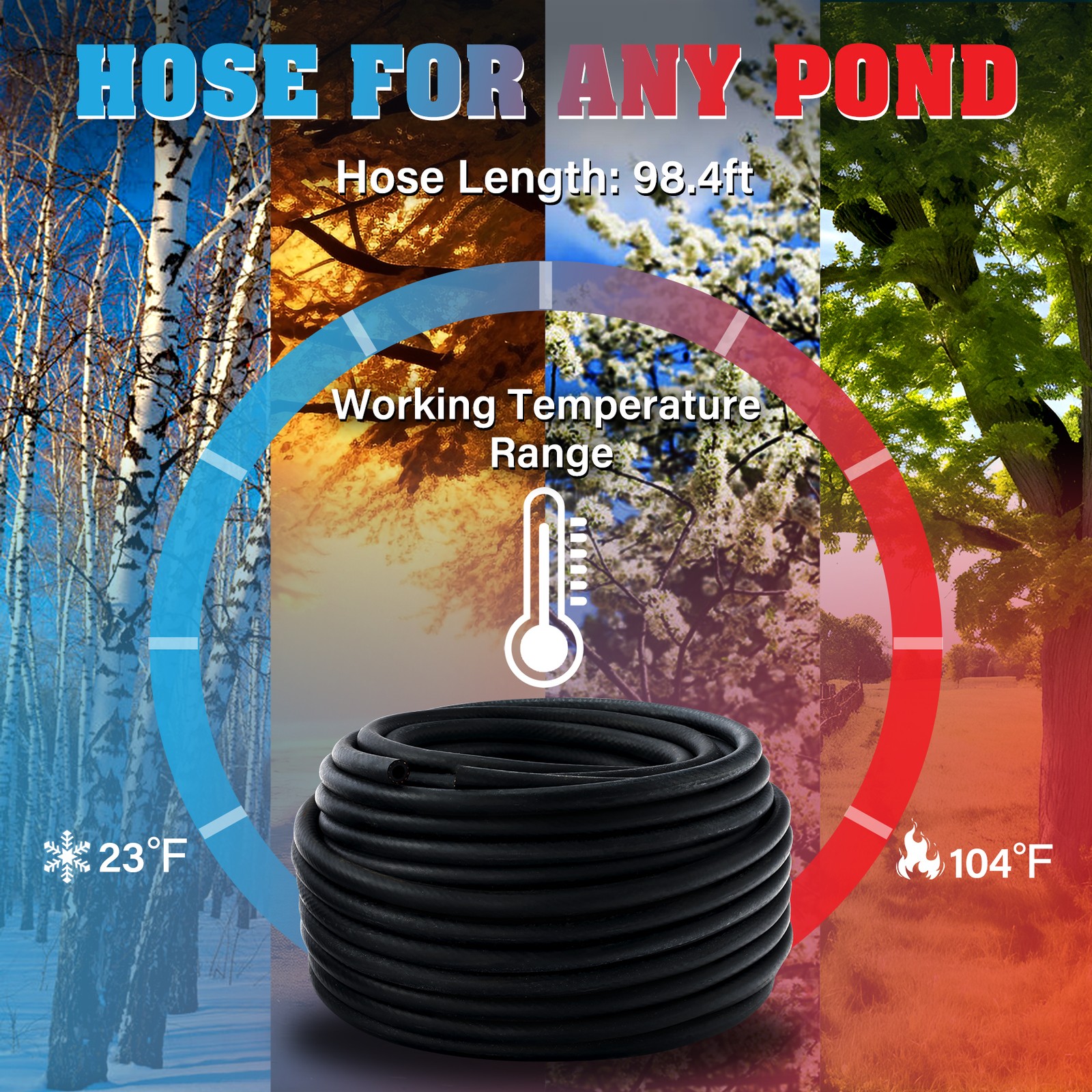 750W Pond Aerator 5.35CFM Lake Compressor Air Pump Aeration Diffuser Kit