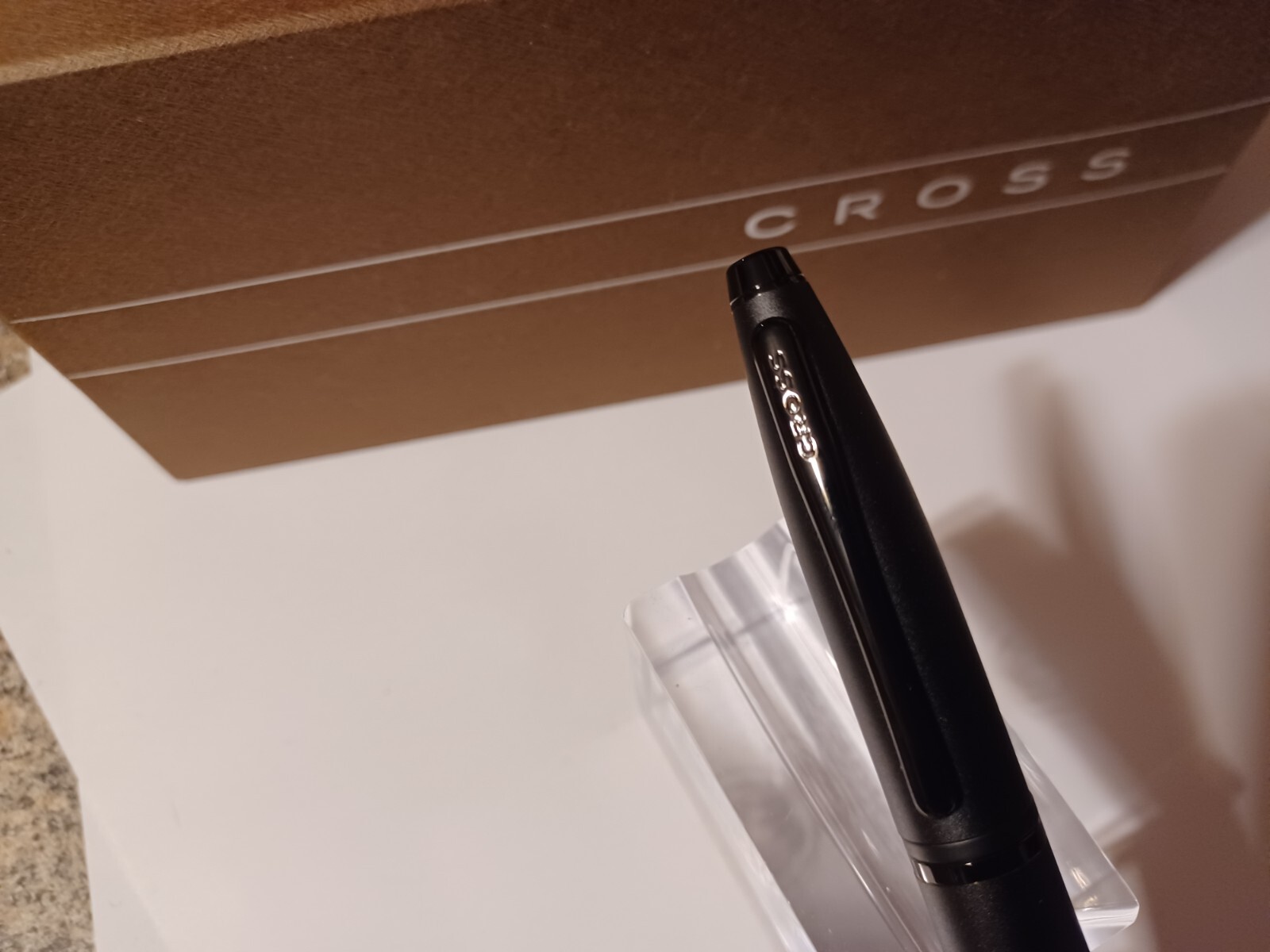 CROSS CALAIS CARBON MATTE BLACK AND GUNMETAL BALLPOINT PEN BRAND NEW DAD GIFT