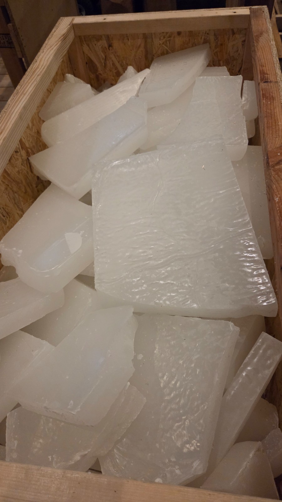 Paraffin Wax - Clean 10 lb Slab - White/clear