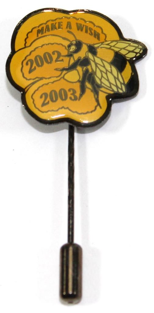2002–2003 "Make A Wish" Lapel Stick Pin  ~ Bumble Bee Design