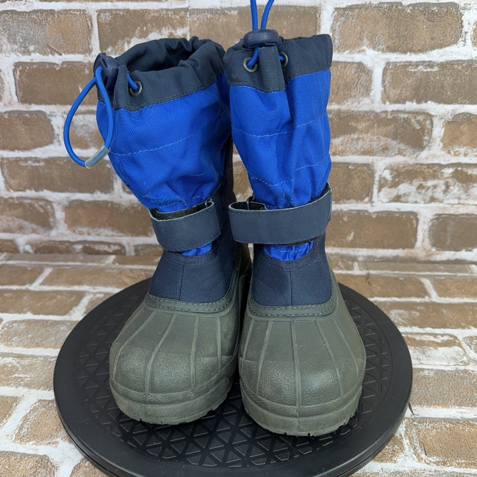 Columbia Powderbug Plus II Waterproof Winter Snow Boots Blue Boys Youth Size 1