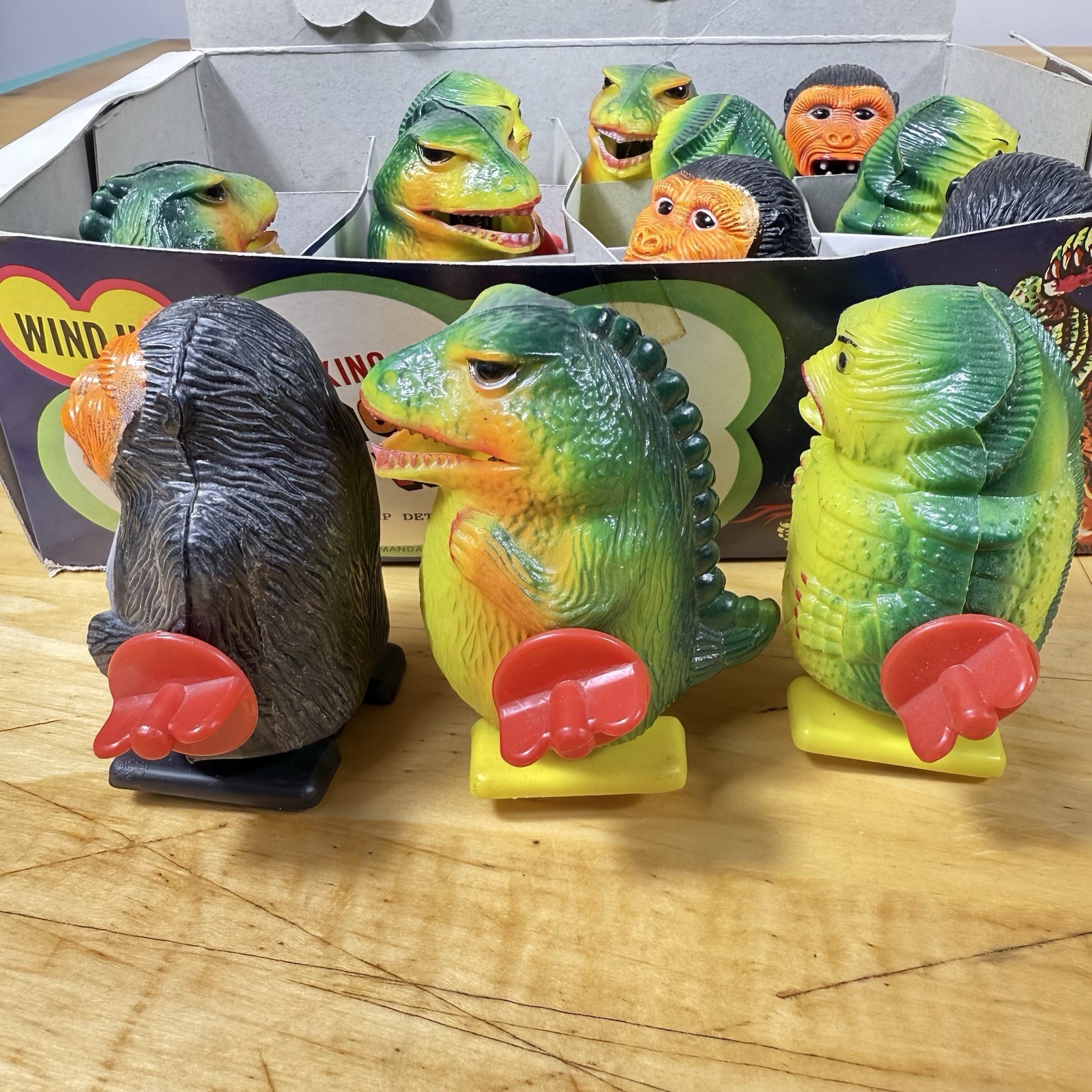 Vintage Wind up Sparking Super Monsters Little Walkers Full Case New Old Stock!!