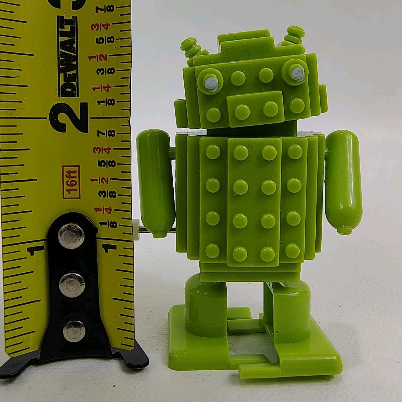 Wind Up Walking Android Puzzlebot Toy Green 2 5/8” Tall New In Package