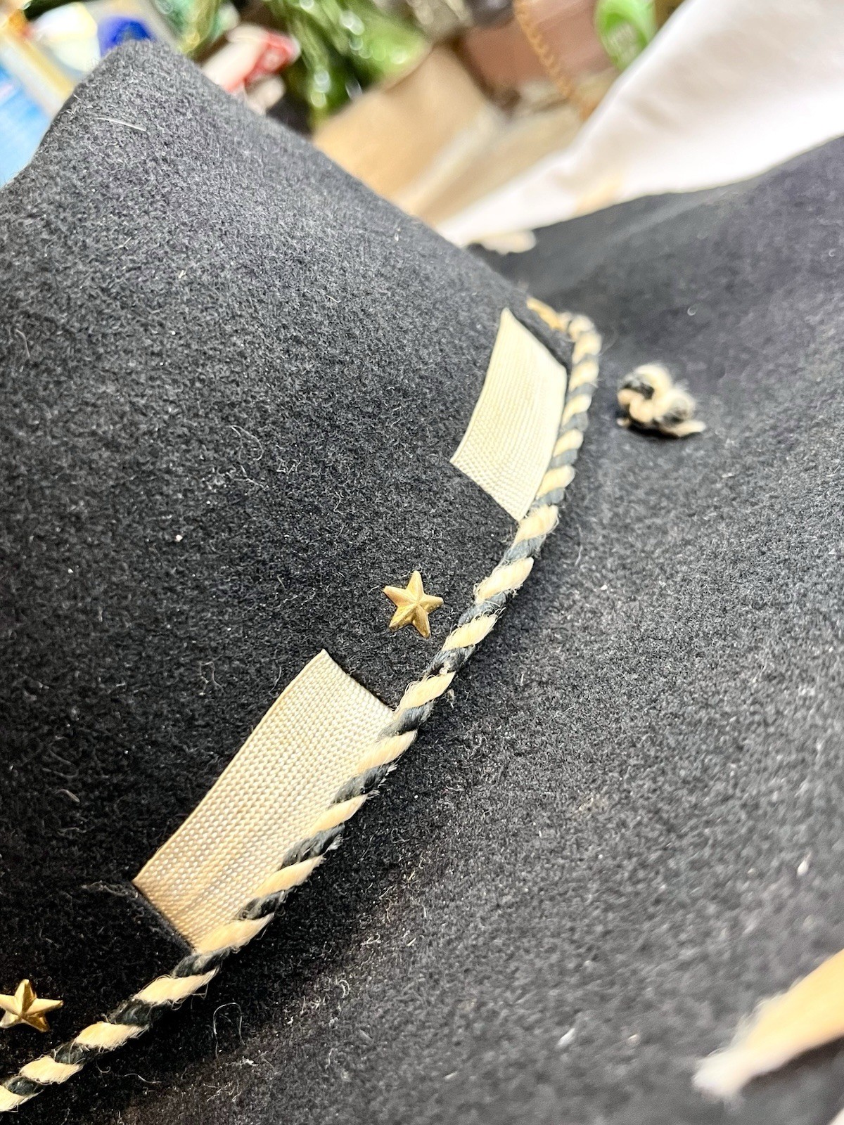 Vintage 1950’s Cowboy Hat Size 7, Cap Gun, (Works), And Holster.