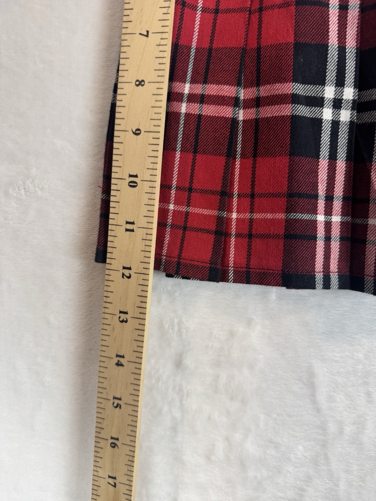 Women’s Abbey Y2K Red Plaid Skirt Size 5 FREE SHIPPING