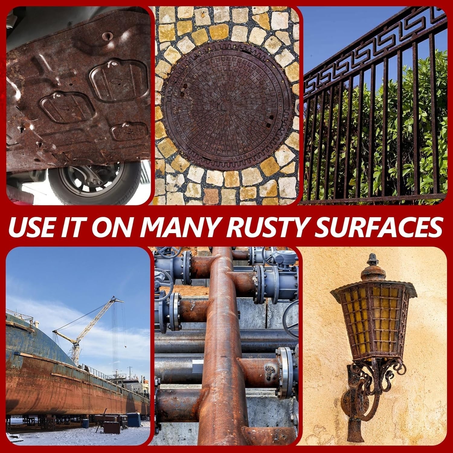 Rust Converter And Metal Primer, 141 Fl Oz Black Rust Inhibitor Paint for Metal