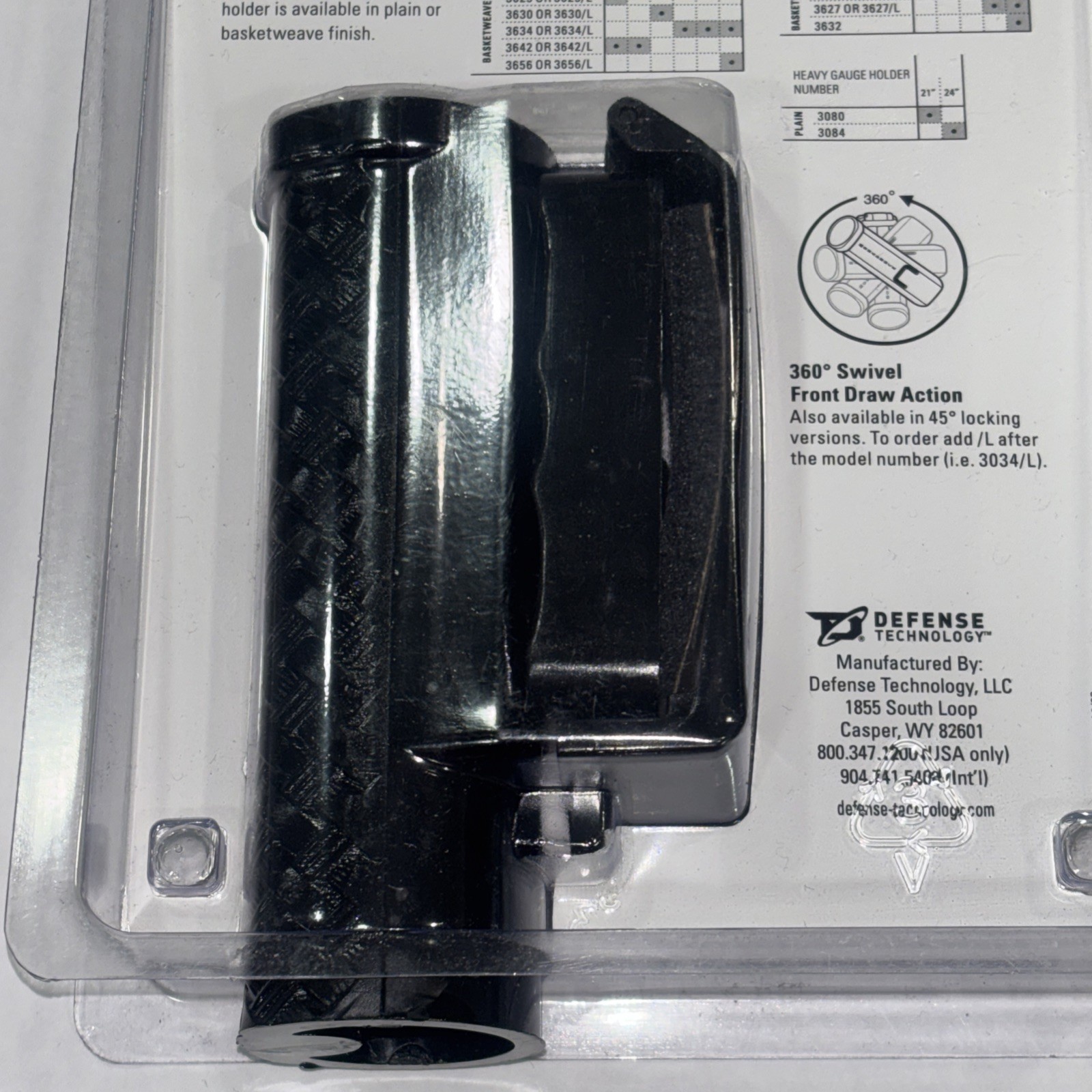 Monadnock Riot Gear Front Draw Holder Expandable MX Baton Basket Weave USA NEW