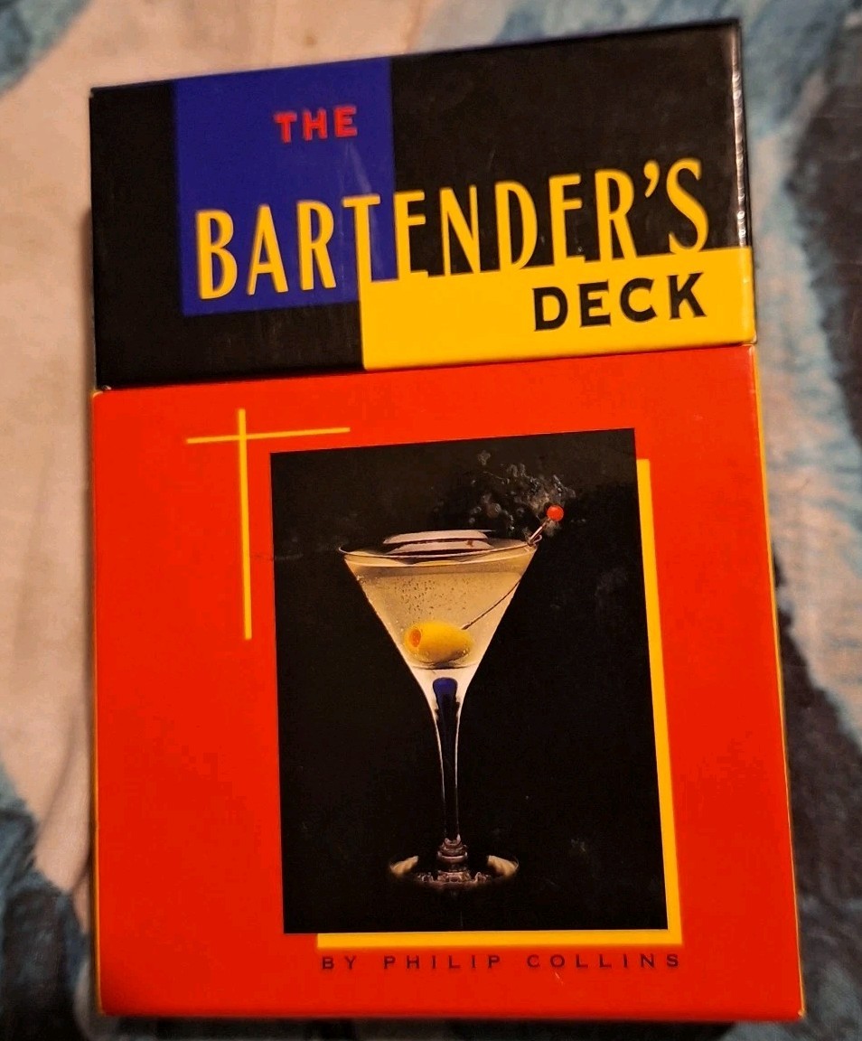 Vtg "THE BARTENDER'S DECK" Cocktail Guide Recipe Cards 50 in deck FREE SHIPPING