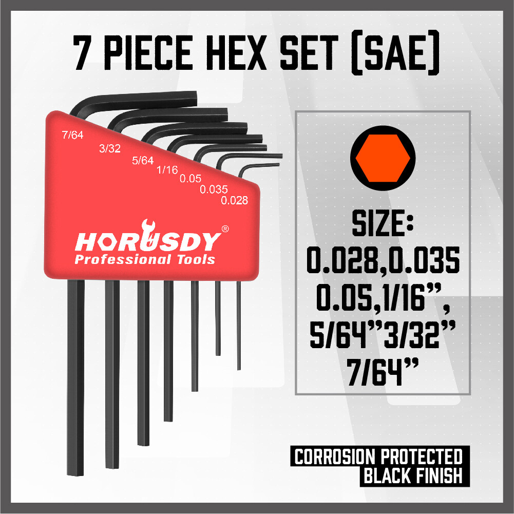 22PC Allen Wrench Hex Torx Key Set Mini 3IN1 Metric SAE MM/Inch Tamperproof Cr-V