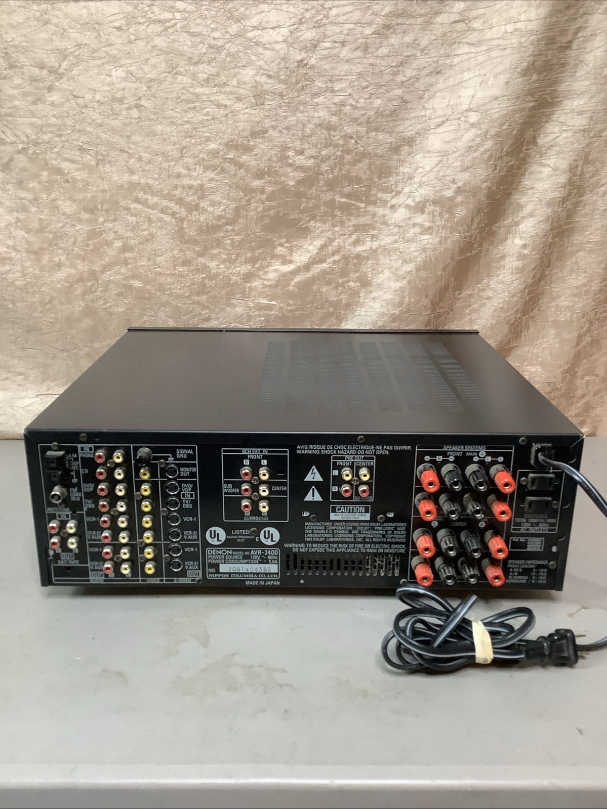 Denon AVR-2400 AV Receiver. See Pics And Description.