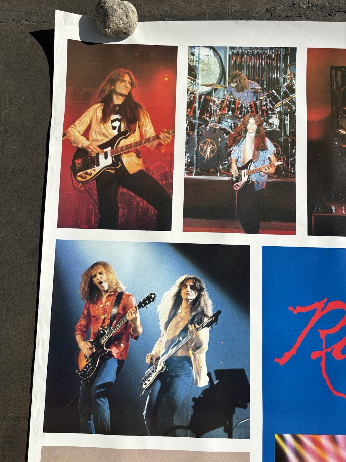 Rush collage large Poster Vintage 1980 rock 41/2” x 58” C2022