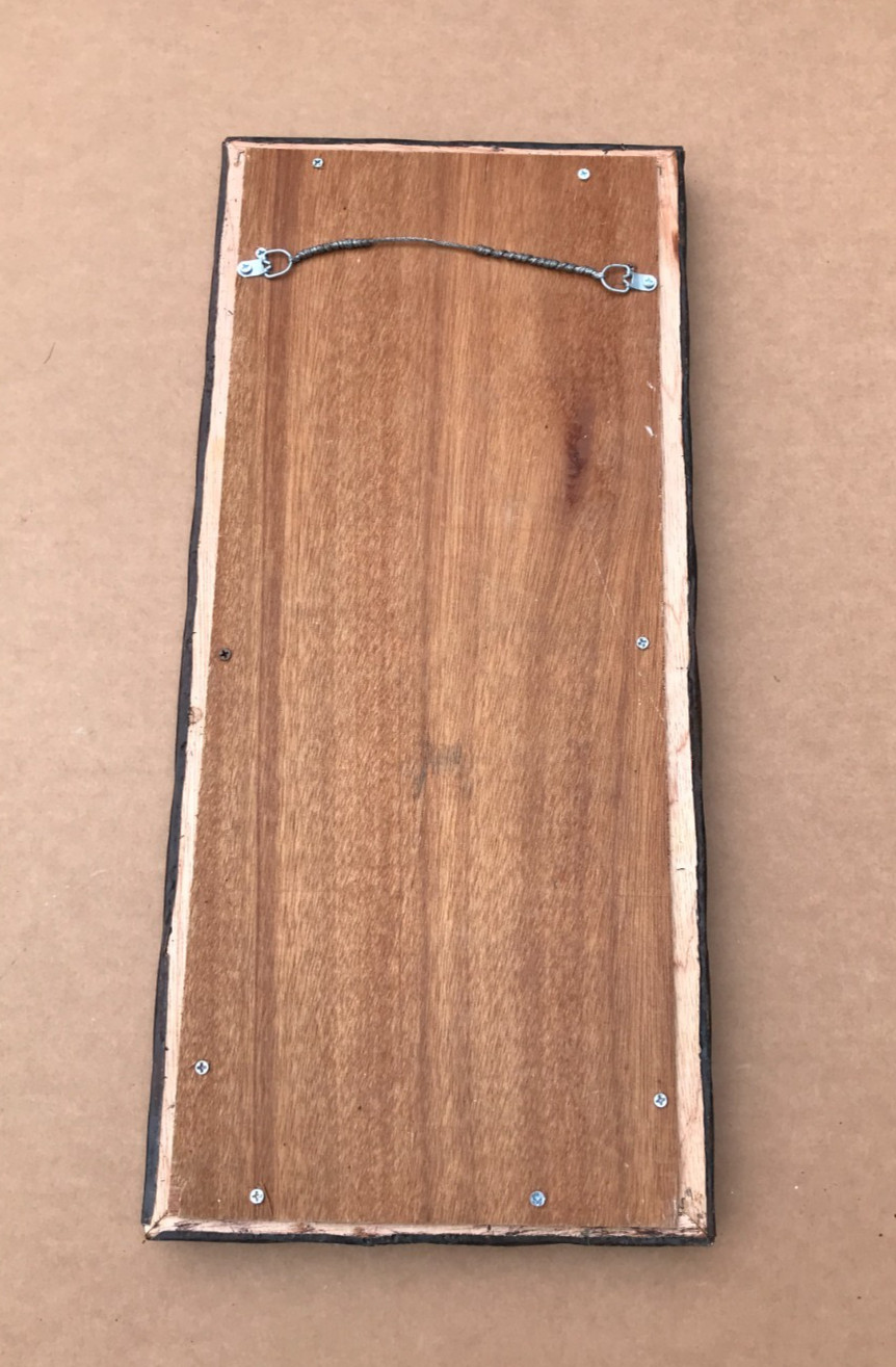 VTG Decorative Egg & Dart Salvaged Tin Ceiling 10x23 Rust Mirror Old 480-26B