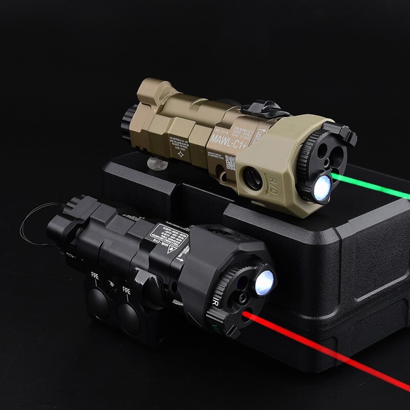 WADSN MAWL C1+ Laser Red Green IR Laser Sight White LED Strobe Flashlight