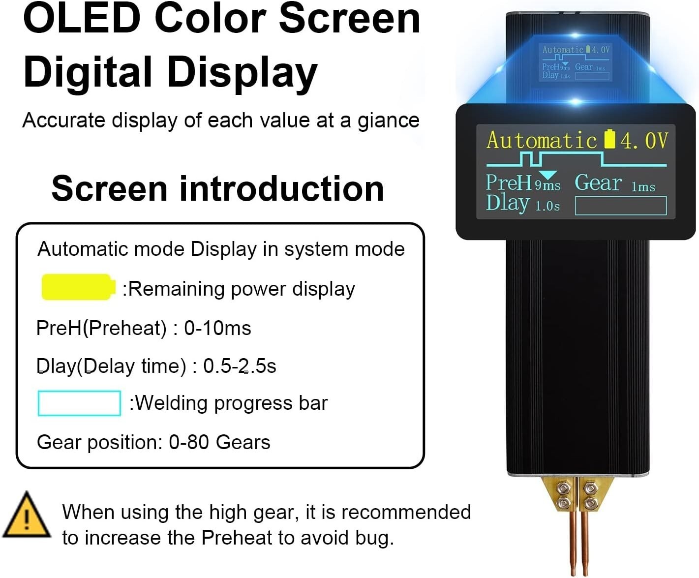 5000mAh Portable Spot Welder LCD Screen 80 Gear Adjustable DIY fr 18650 26650