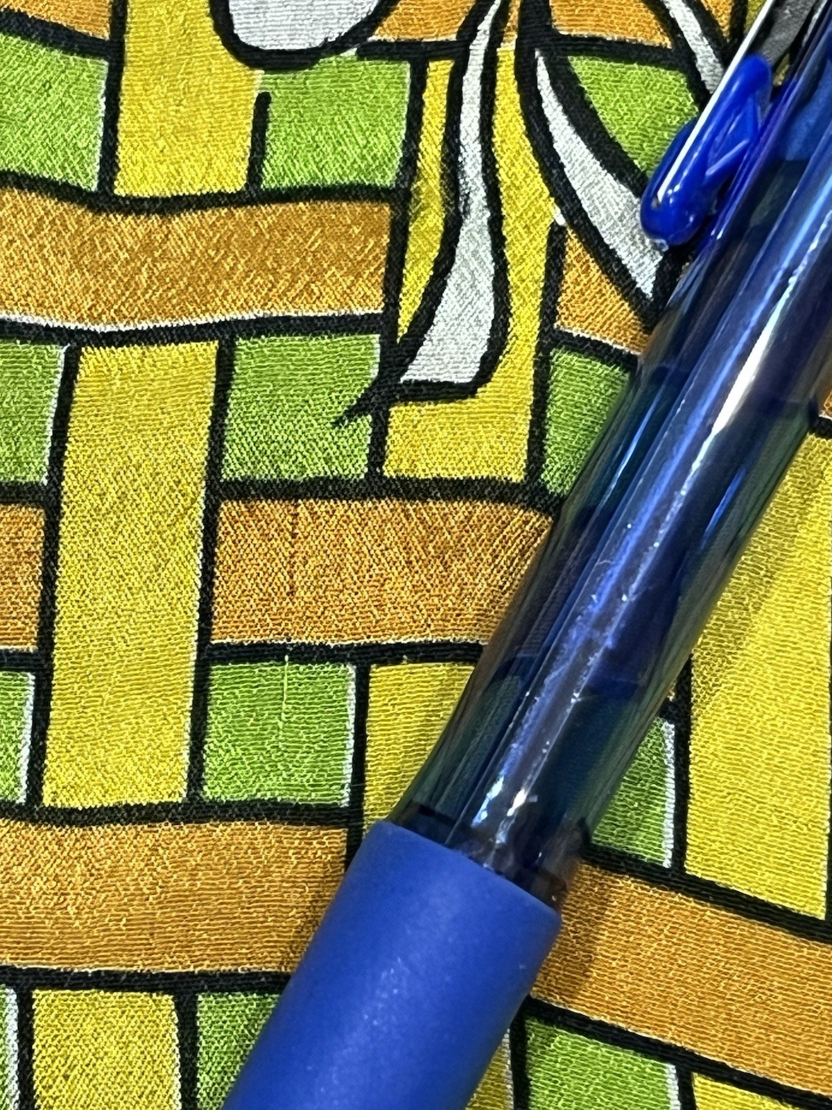 Vintage Unbranded Rectangle Woven Basket Pattern Bows Green Yellow Orange Scarf