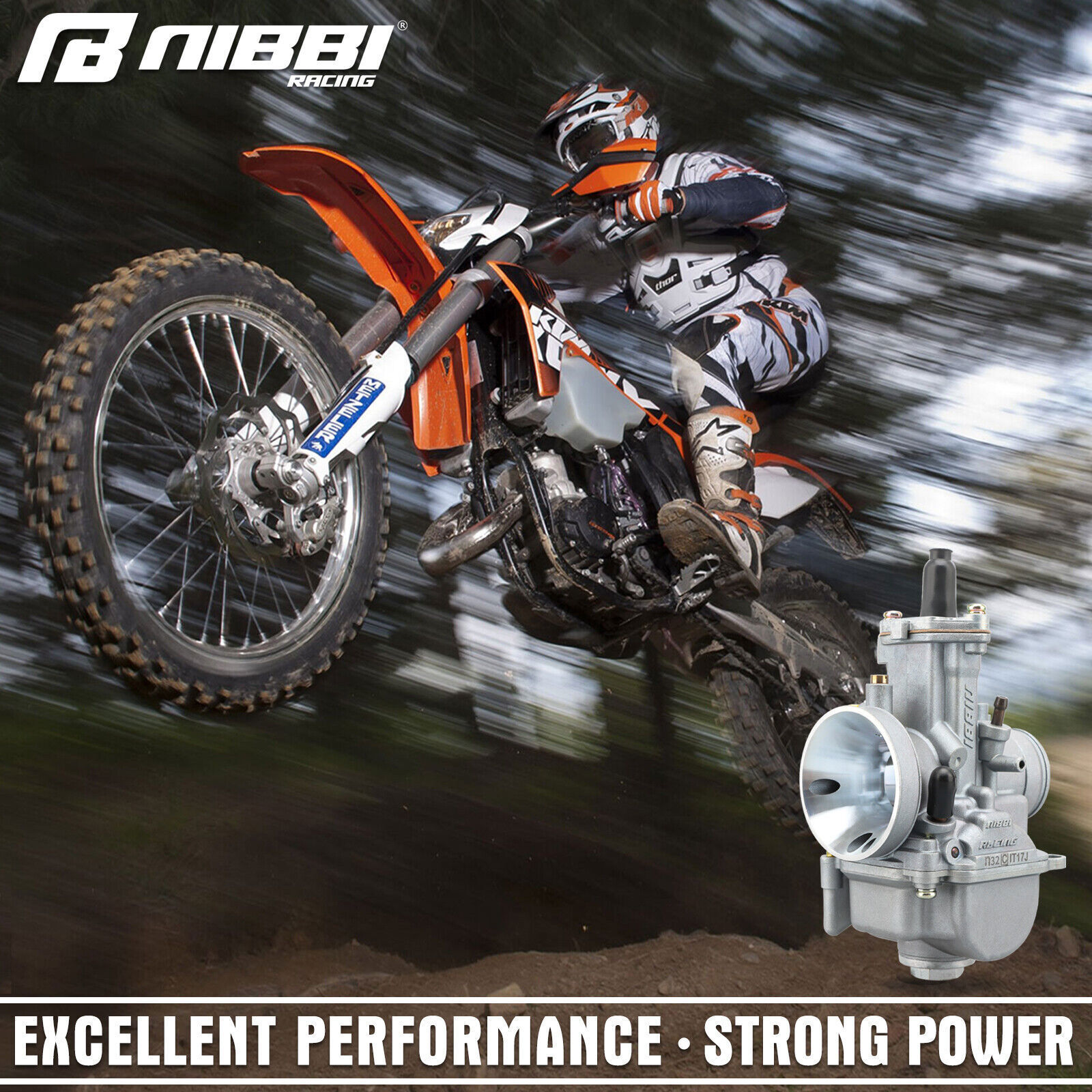 NIBBI PWK 32mm Pre-Jetted Carburetor For HONDA YAMAHA SUZUKI Dirt Pit Bike ATV