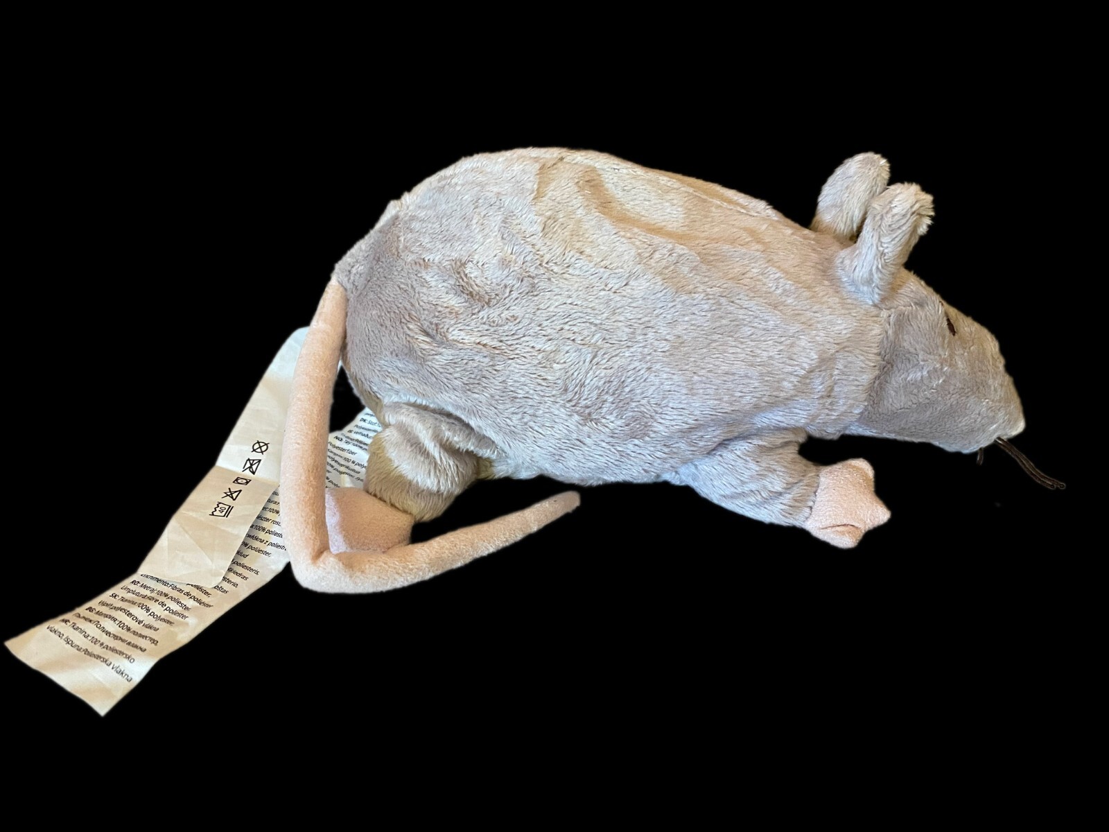 IKEA GOSIG RÅTTA Rat Plush Stuffed Toy 9 Inch Gray New