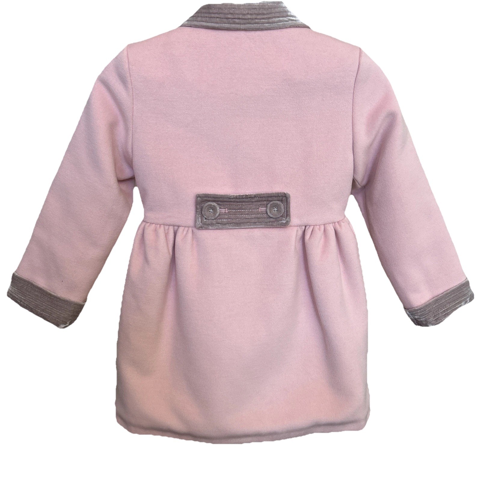 Rachel Riley Coat Girls Sz 5 Pink Long Sleeve Button Up Dress Coat Double Breast