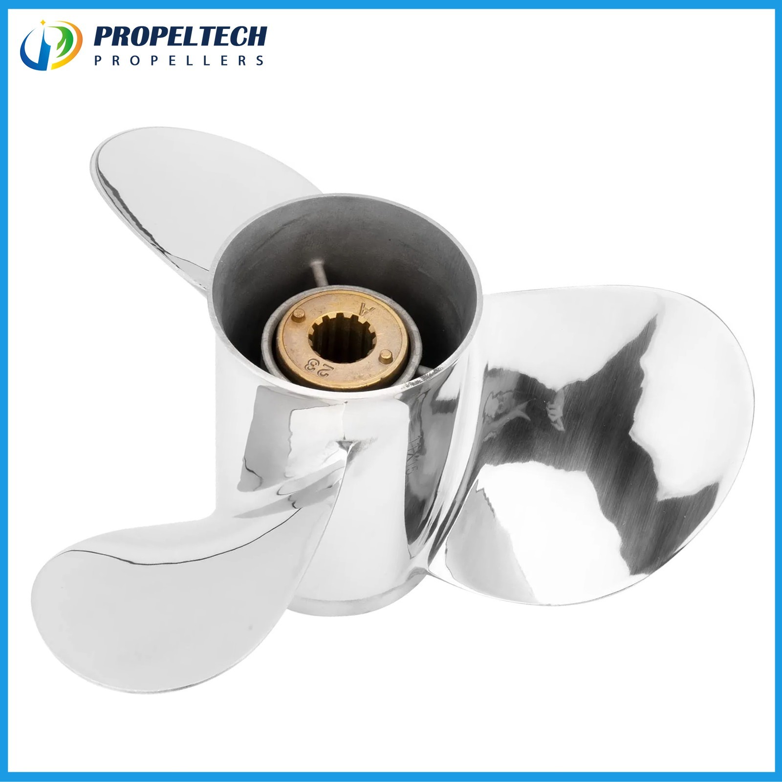10.5X13 Stainless Outboard Propeller 10 1/2 x 13 For Mercury 2/4 Stroke 35-70HP