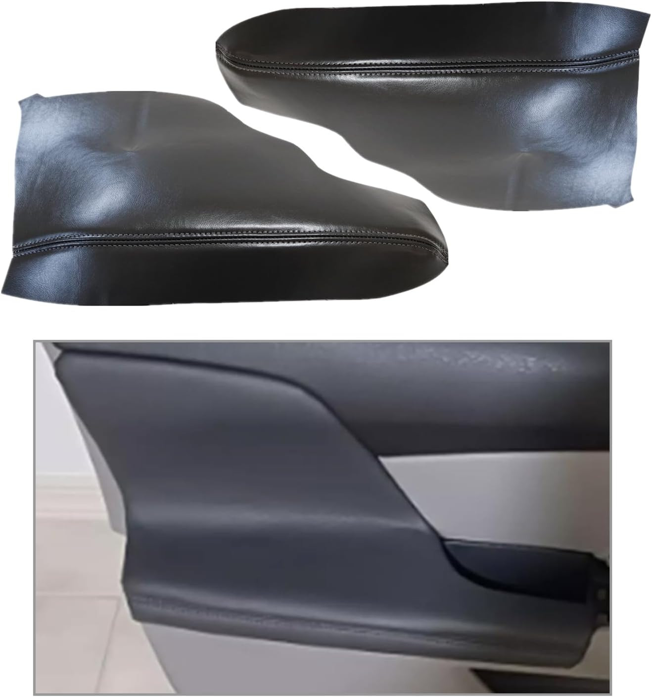 2PCS Dark Gray Door Armrest Cover Replacement for Honda Odyssey 2011–2017 Panel