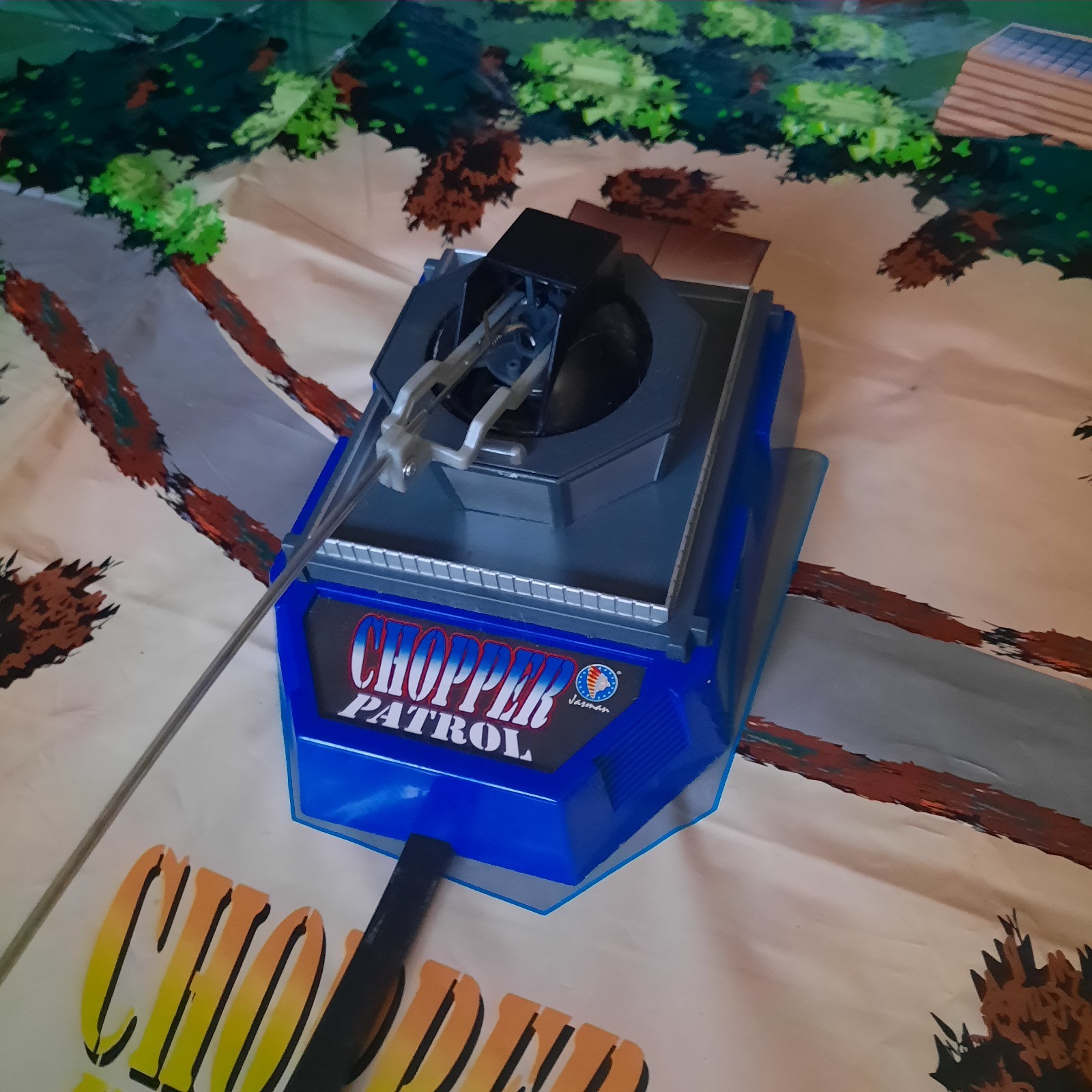 Chopper Patrol Battery Operated Flying Police Helicopter Playset Tested Working!