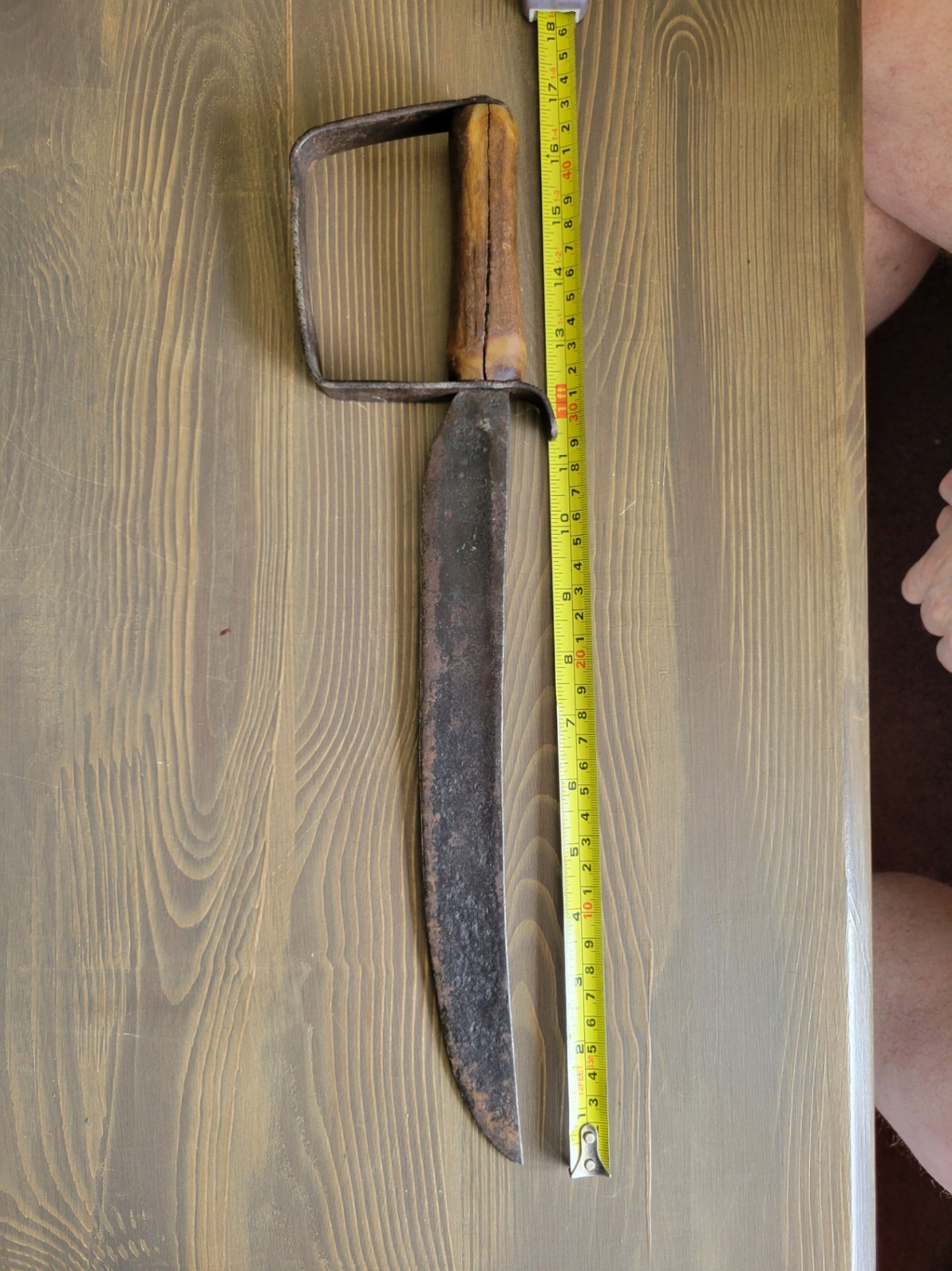 Civil War Confederate Field Made D-Guard Bowie Knife, Used