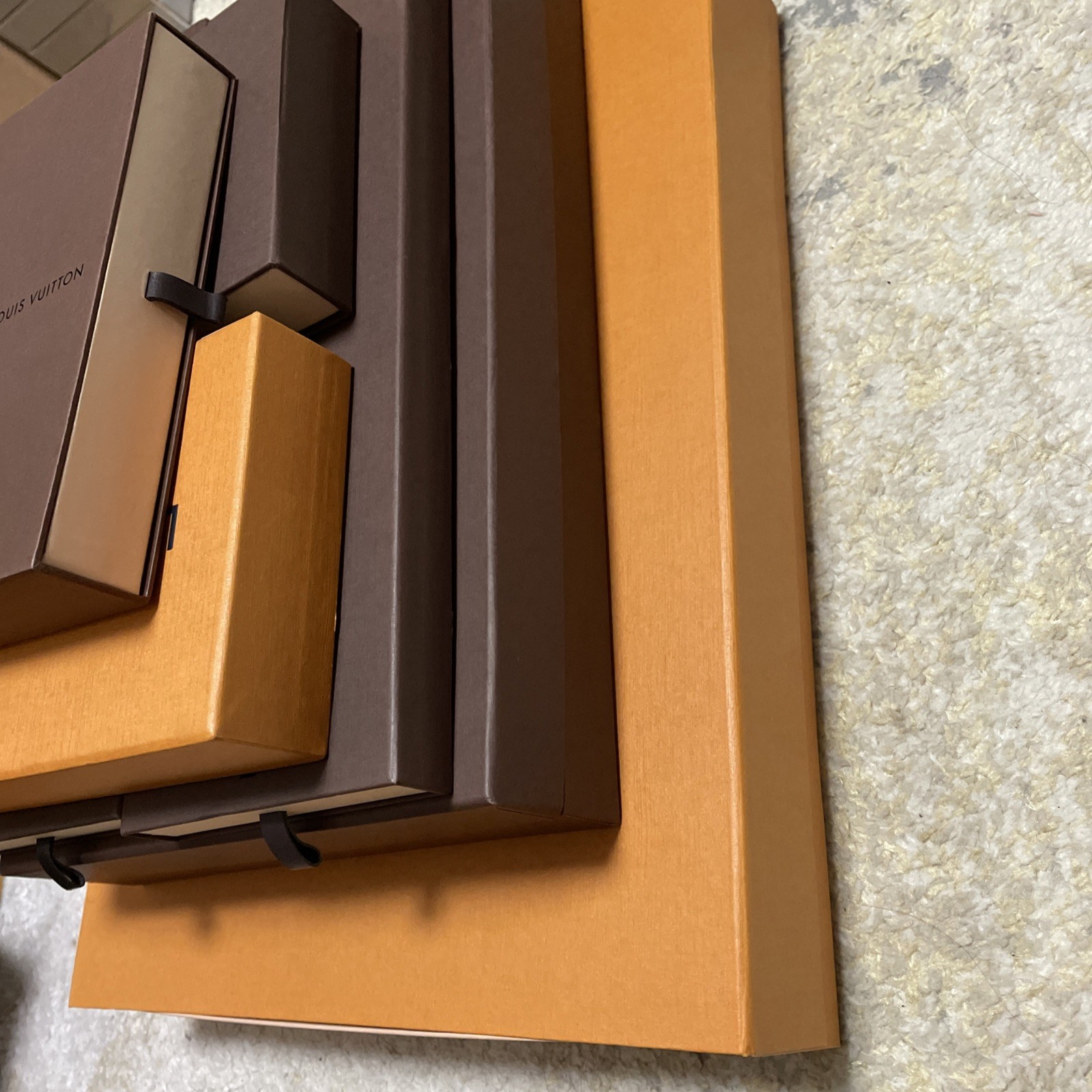 Authentic LOUIS VUITTON LV Gift Bags, Boxes Empty 7 Lot Pieces