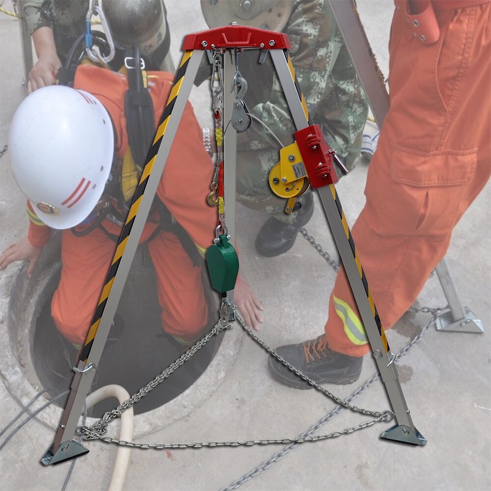 TECHTONGDA Confined Space Tripod Kit Emergency Rescue Aluminum Alloy Tripod