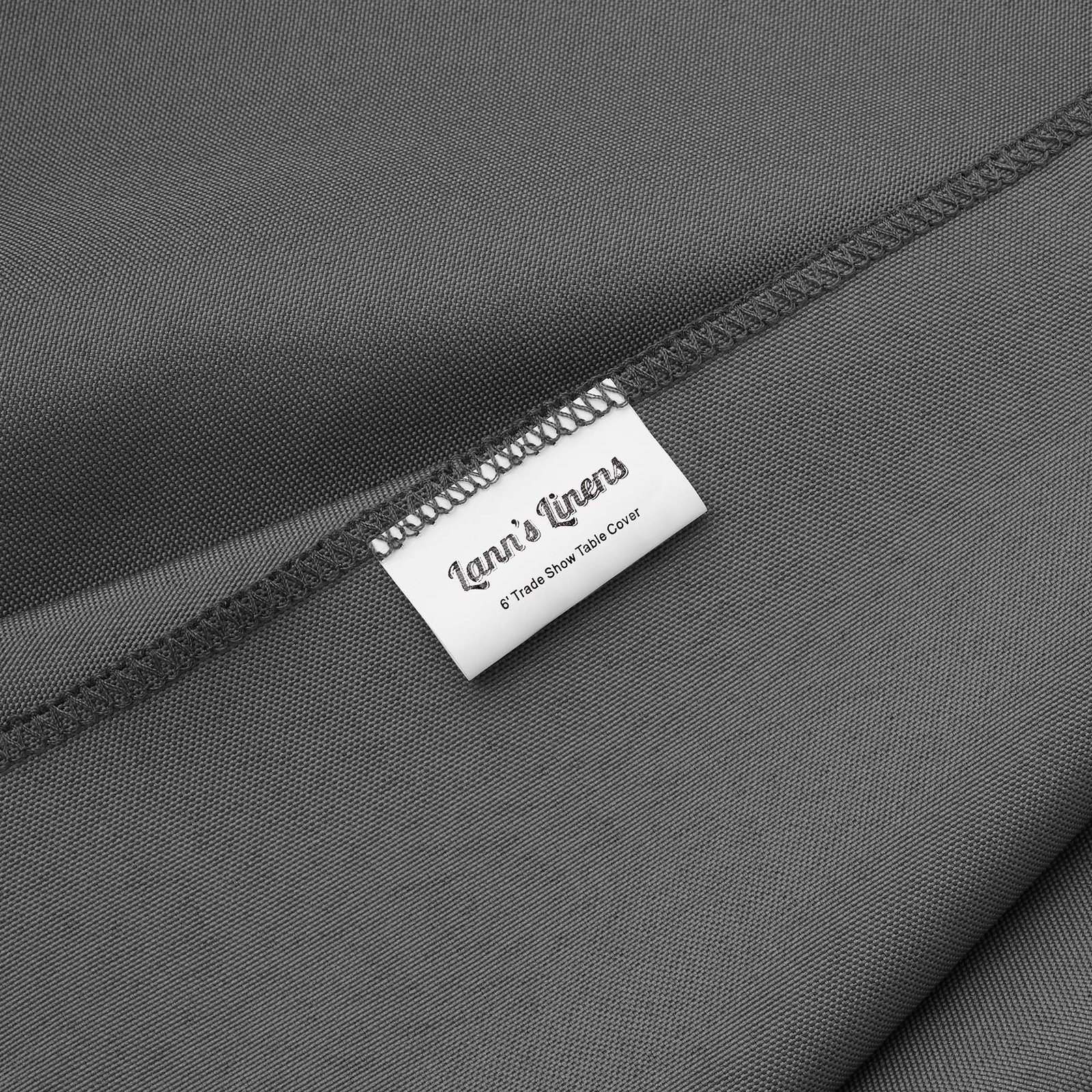 6' Fitted Tablecloth Cover with Open Back for Trade Show/Banquet/DJ Table