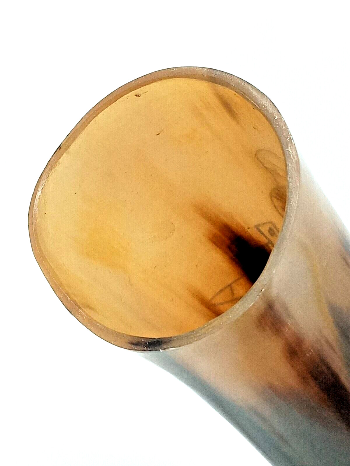 Drinking Horn Meadery Natural Cow / Steer horn euc black and blonde color