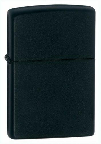 Zippo Windproof Black Matte Lighter With GOLD Insert, 218BI, New In Box