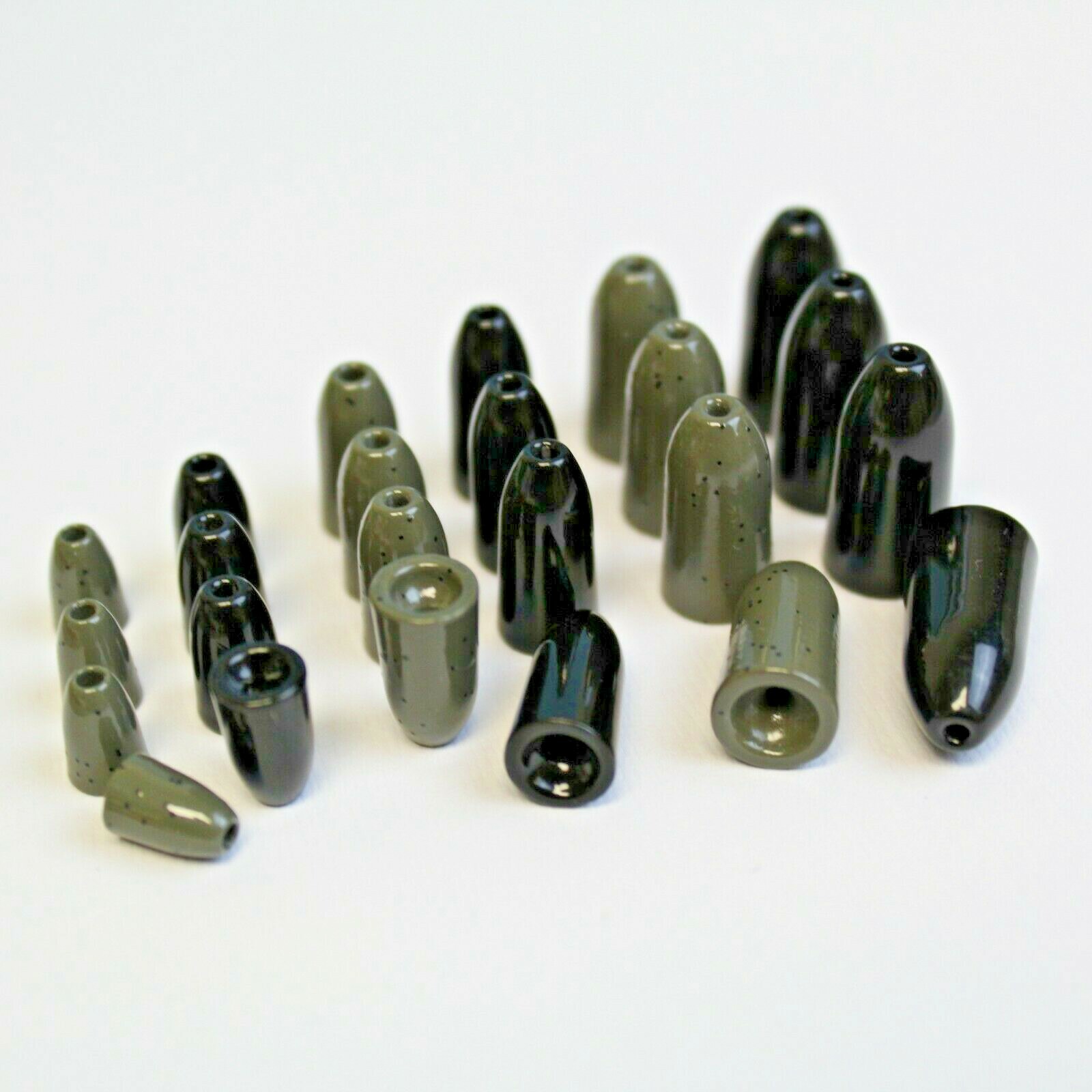 Dr Scotts Tungsten Bullet Worm Fishing Weights Hard Finish 10 Pack FAST SHIP