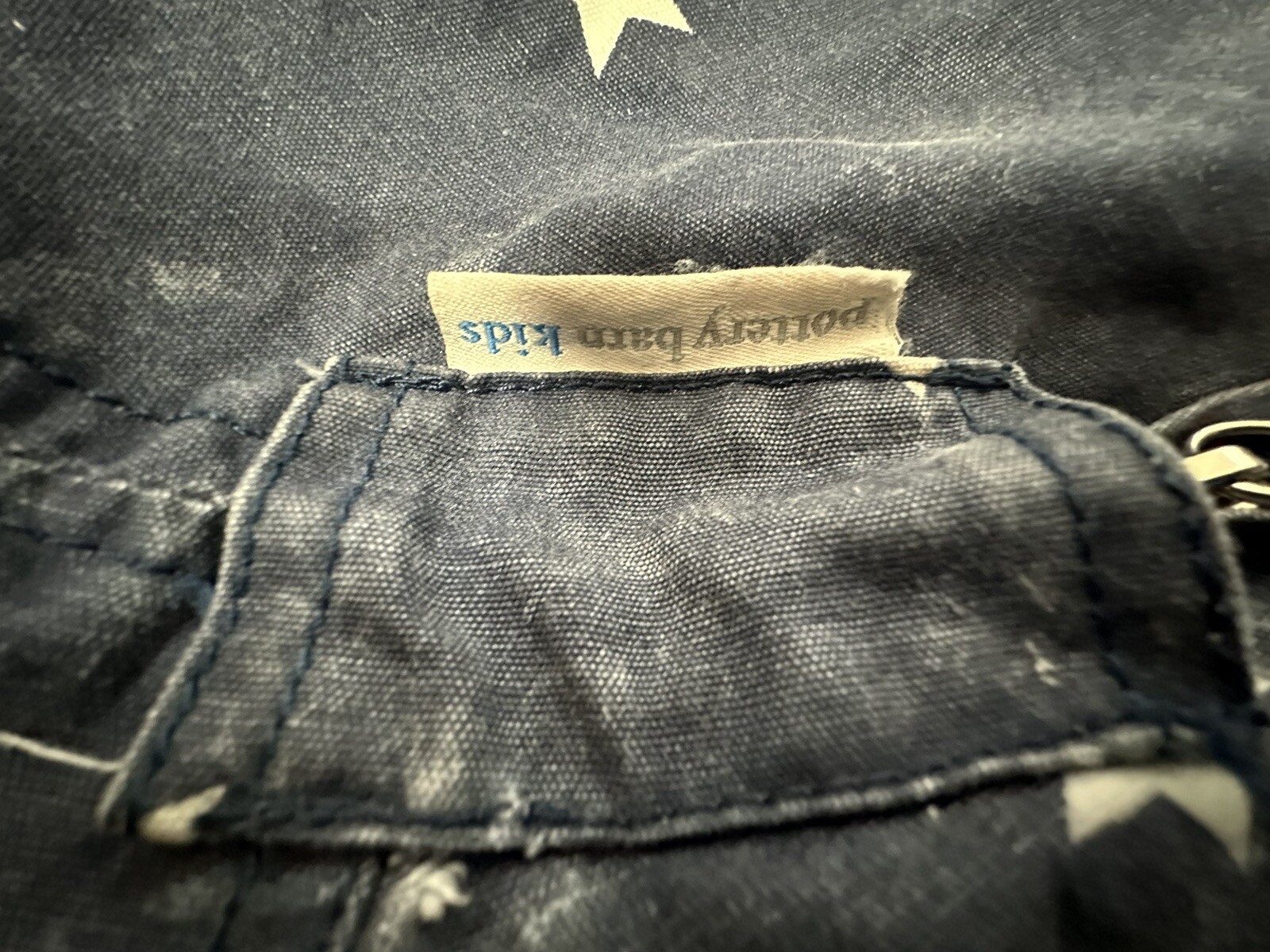 Pottery Barn Kids Anywhere Beanbag Navy Glow-in-the-Dark Stars Slipcover