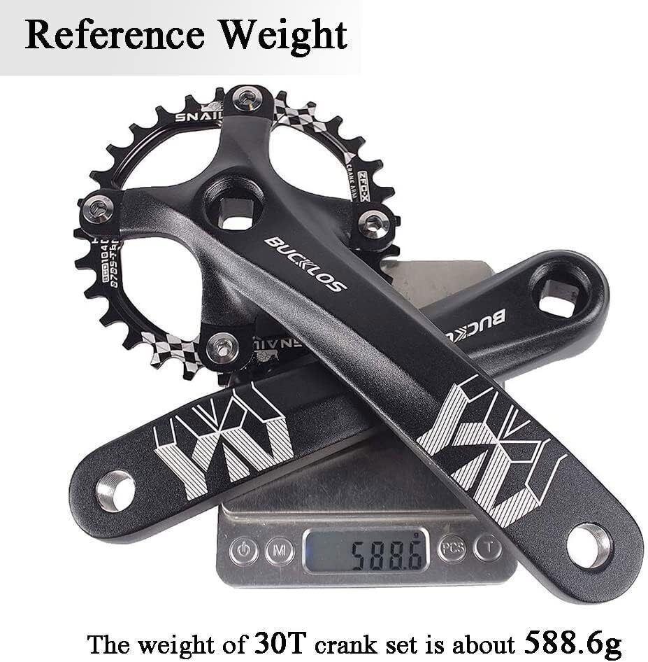 BUCKLOS 104BCD Crank 170mm Crankset 32-38t MTB Bike Narrow Wide Single Chainring