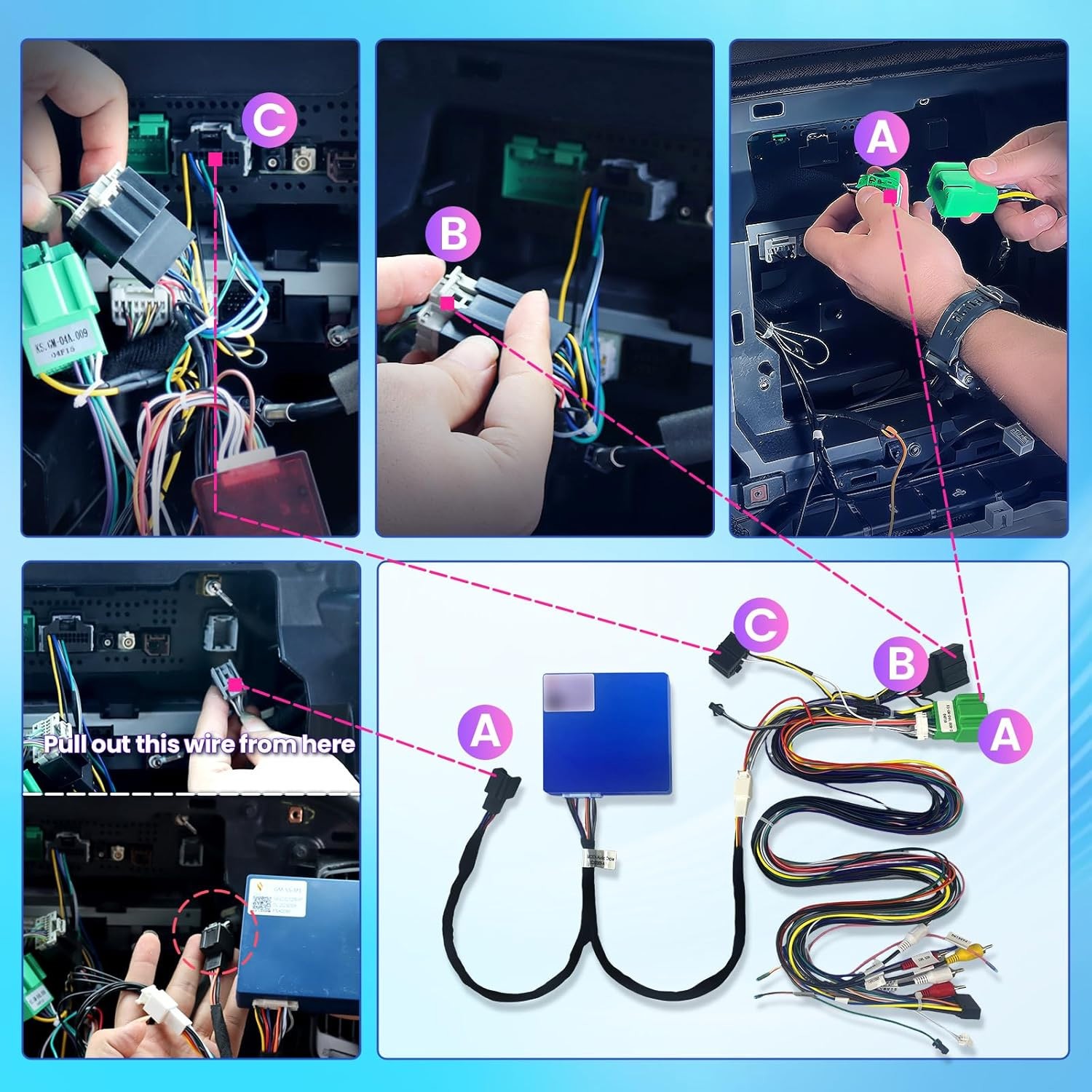 Audio Adapter for Chevy Silverado GMC Sierra 2014-2018 Car Stereo Radio