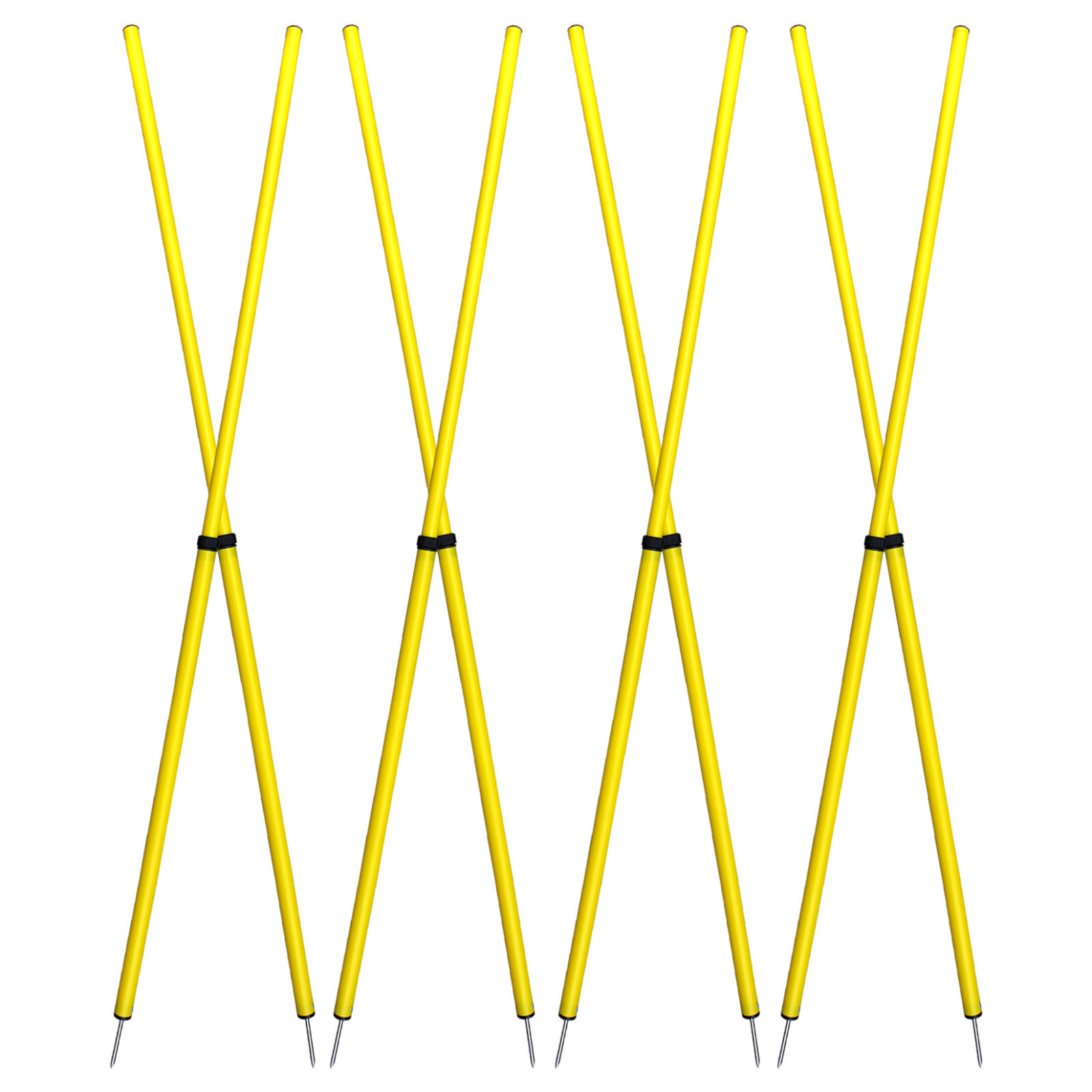 Agility Telescopic Poles Portable Training Obstacle Football Soccer Coach Set 8