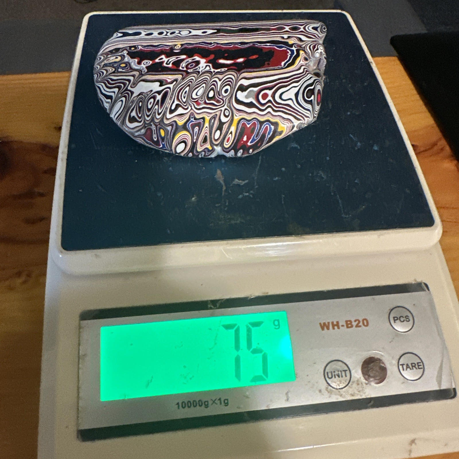 Polished "kenworth" Fordite specimen Detroit agate