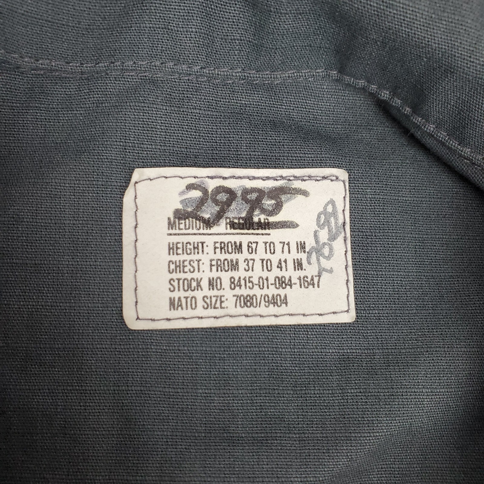 NWOT Military Tactical Shirt Grey Combat Coat Sz Medium Regular Long Sleeve USA