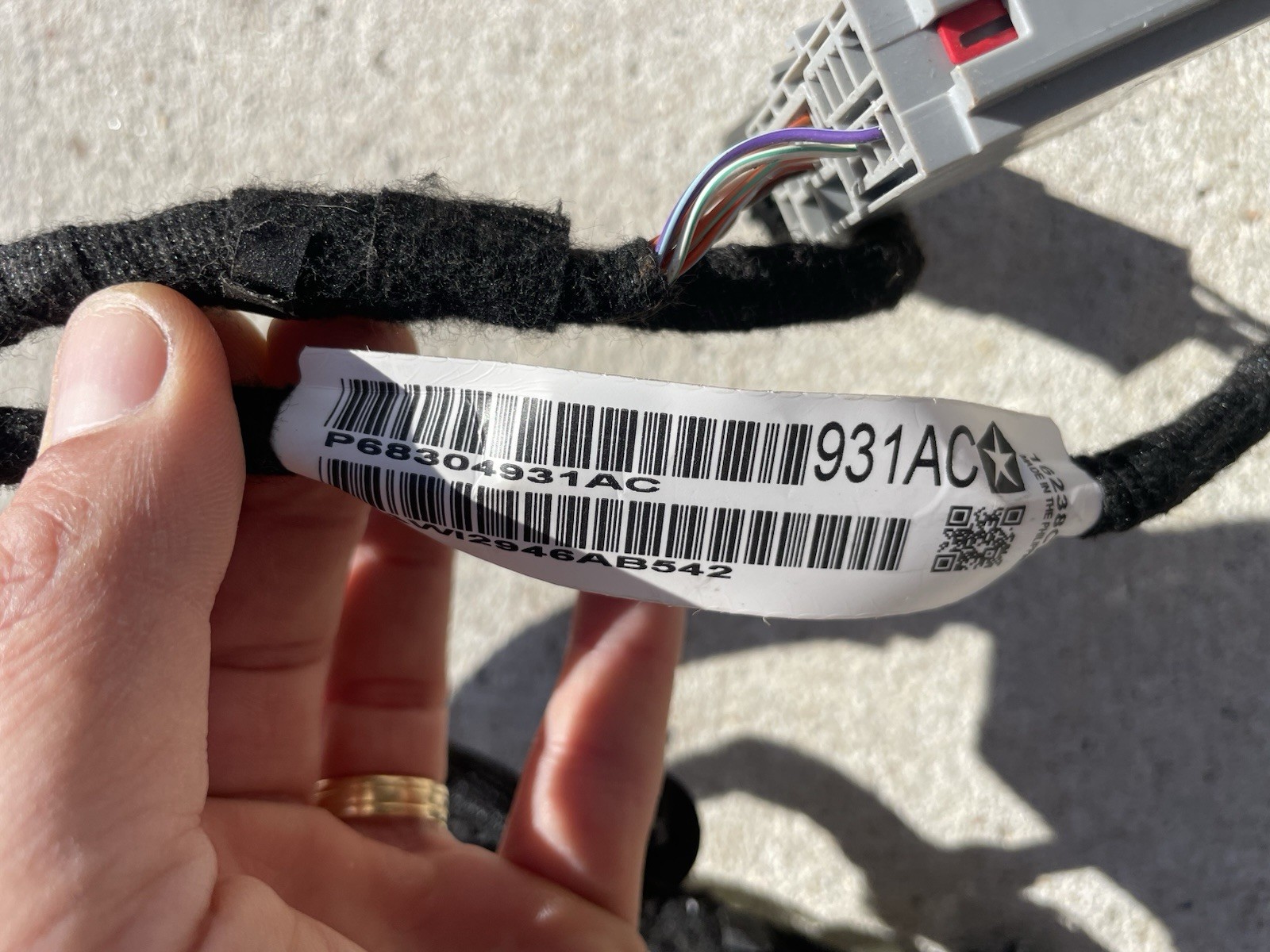 Genuine Dodge Challenger Dash Wiring Harness OEM 68304931AC