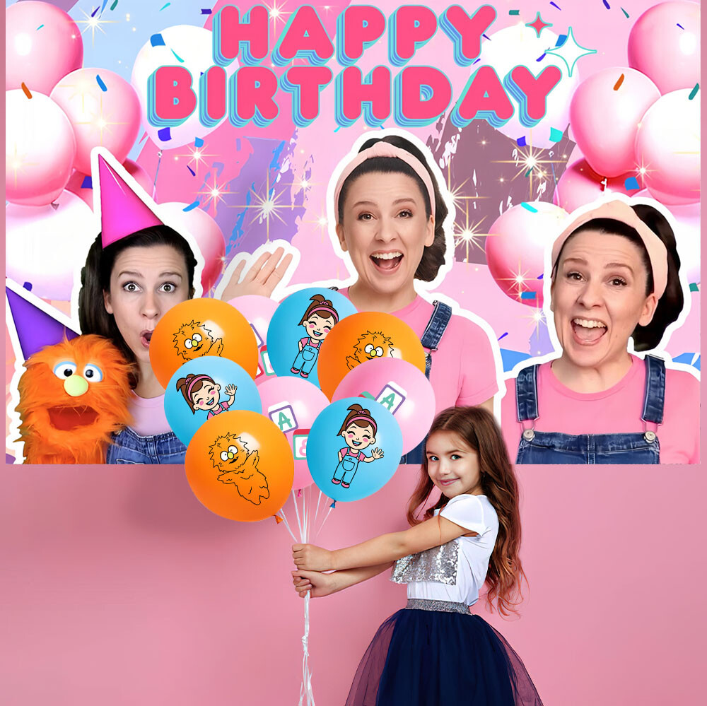 Ms Rachel Birthday Party Supplies Set with Balloons, Banner, Cake Toppers