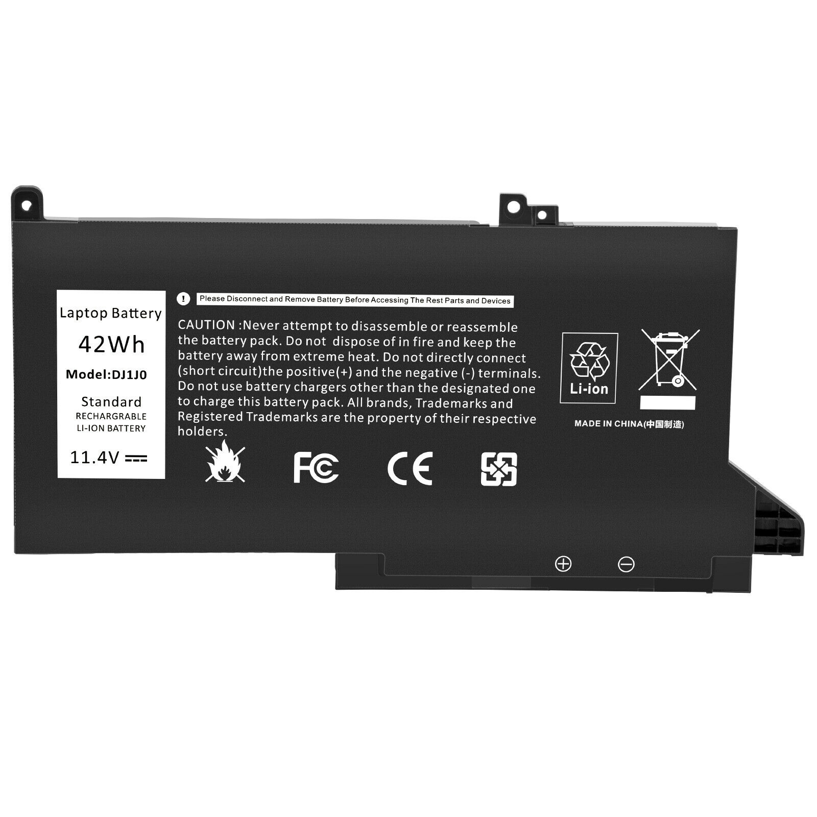Battery DJ1J0 F3YGT For Dell Latitude 7280 7290 7380 7390 7480 7490 E7280 E7480