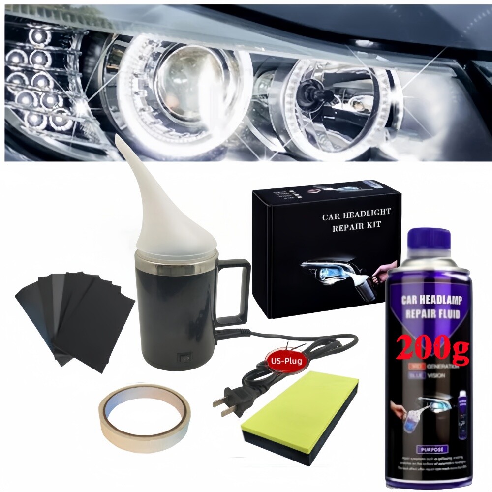 Headlight Restoration Repair Liquid Polymer Chemical Polishing Car Set Tool 300g